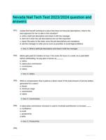 Nevada Nail Tech Test 2023/2024 question and answers