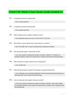 Chem120, Week 5 Quiz QUESTIONS AND ANSWERS 100% VERIFIED A+ GUARANTEED