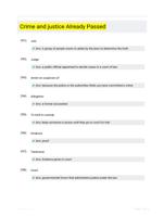 Crime and justice Already Passed