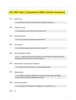 HS 350 Test 2 Questions With Correct Answers