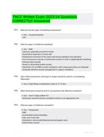 TNCC Written Exam 2023/24 Questions  CORRECTly!! Answered