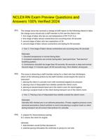 NCLEX-RN Exam Preview  Questions and Answers 100% Verified 2024