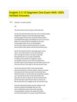 English 3 3.10 Segment One Exam With 100% Verified Answers