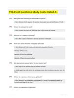 1984 test questions Study Guide Rated A+