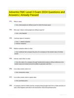 Adventis FMC Level 2 Exam 2024 Questions  and Answers | Already Passed