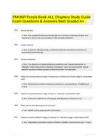 PMHNP Purple Book ALL Chapters Study Guide Exam Questions & Answers Best Graded A+ .