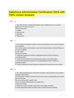 Salesforce Administrator Certification 2024 with 100% correct answers