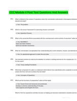 CCC Module 4 Post Test Questions And Answers