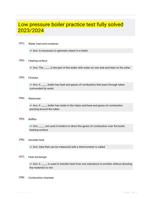 Low pressure boiler practice test fully solved 2023/2024