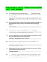 ROPD Phase 4A Module 1 Study Guide Graded A+