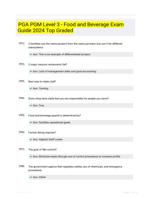 PGA PGM Level 3 - Food and Beverage Exam Guide 2024 Top Graded