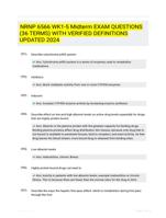 NRNP 6566 WK1-5 Midterm EXAM QUESTIONS (36 TERMS) WITH VERIFIED DEFINITIONS UPDATED 2024