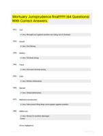 Mortuary Jurisprudence final!!!!!!! |64 Questions| With Correct Answers.