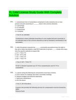 FL CAM License Exam 2024 update Questions and Answers 100% solved