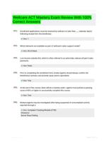 Wellcare ACT Mastery Exam Review With 100% Correct Answers