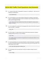 BLEA 855 Traffic Final questions and answers well illustrated.