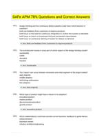 SAFe APM 78% Questions and Correct Answers