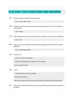 G-22 FDNY TEST QUESTIONS AND ANSWERS