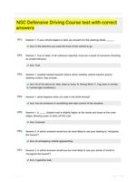 NSC Defensive Driving Course test with correct answers