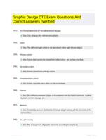 Graphic Design CTE Exam Questions And Correct Answers |Verified