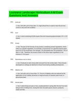 Louisiana Landscape Horticulture A-M Exam Questions And Answers