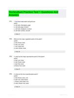 Horticulture Practice Test 1 Questions And Answers