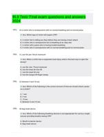 BLS Test/ Final exam questions and answers 2024