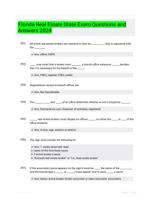 Florida Real Estate State Exam Questions and Answers 2024