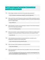 NCTI 2020 Digital Technician Conventional questions and answers