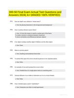 300-50 Final Exam Actual Test Questions and Answers 2024( A+ GRADED 100% VERIFIED).