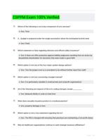 CSPPM Exam 100% Verified