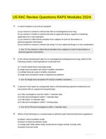 US RAC Review Questions RAPS Modules 2024.
