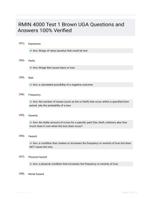 RMIN 4000 Test 1 Brown UGA Questions and Answers 100% Verified