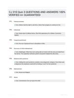 CJ 310 Quiz 3 QUESTIONS AND ANSWERS 100% VERIFIED A+ GUARANTEED