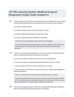 ATI RN Learning System Medical-Surgical: Respiratory  Study Guide Graded A+