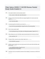 Fiber Optics 33302-11NCCER Review Packet Study Guide Graded A+