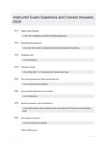 Instructor Exam Questions and Correct Answers 2024