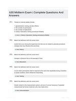 630 Midterm Exam | Complete Questions And Answers