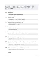 Final Exam 2024 Questions Questions) With Correct Answers