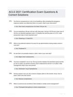 ACLS 2021 Certification Exam Questions & Correct Solutions