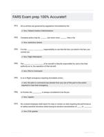FARS Exam prep  100% Accurate!!