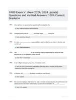 FARS Exam V1 (New 2024/ 2024  Update) Questions and Verified Answers| 100%  Correct| Graded A
