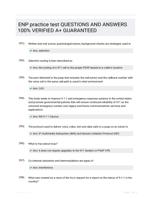 ENP practice test QUESTIONS AND ANSWERS 100% VERIFIED A+ GUARANTEED