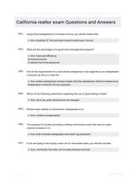 California realtor exam Questions and Answers