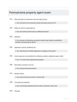 Pennsylvania property agent exam