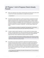 AP Physics 1 Unit 6 Progress Check Already Passed