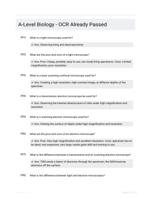 A-Level Biology - OCR Already Passed