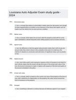 Louisiana Auto Adjuster Exam study guide - 2024
