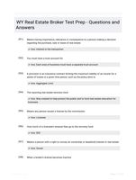 WY Real Estate Broker Test Prep - Questions and Answers