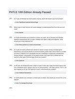 PHTLS 10th Edition Already Passed